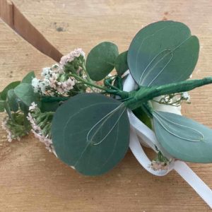 Back of Delicate Corsage - Wedding Tutorial 